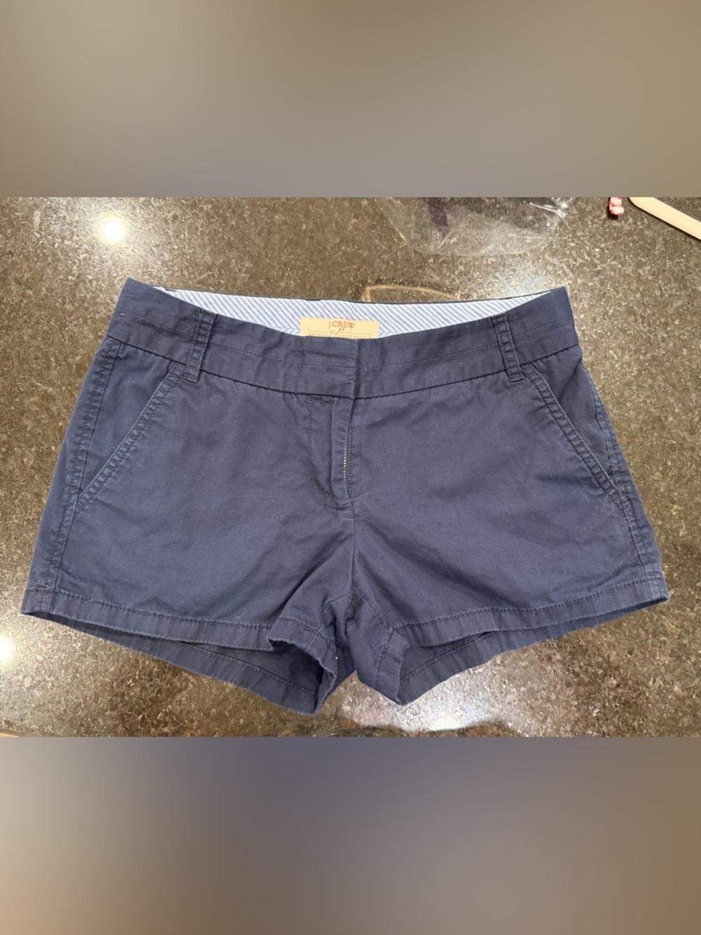 J. Crew Navy Cotton Chino Bermuda Shorts